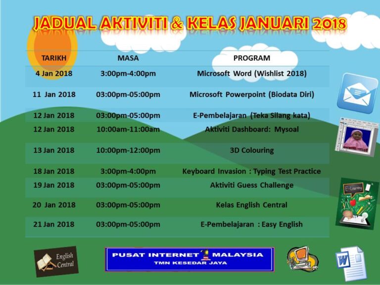 JADUAL AKTIVITI KELAS 2018